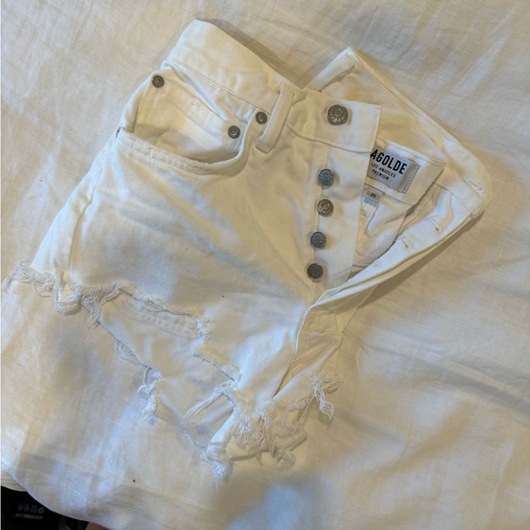 AGOLDE PARKER SHORTS - WHITE - Picture 2 of 3